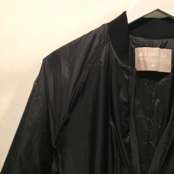 Athleta Summit PrimaLoft Insulated Shell Full Zip Parka Jacket Coat Medium black - Picture 5 of 9